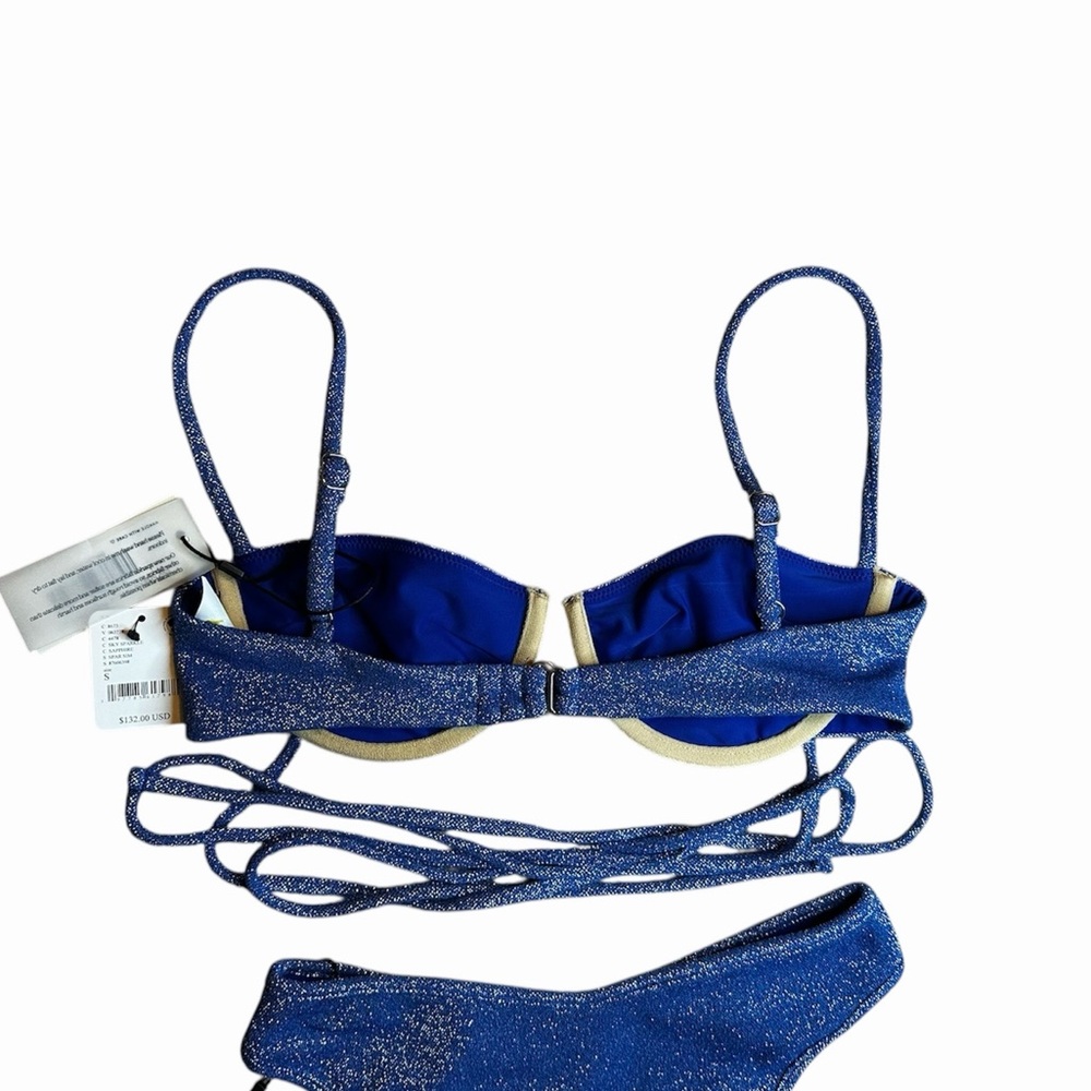 Free People Montce Sparkle Simone Bikini
Top & Lulu Bottoms in Sky Sparkle - Picture 6 of 11
